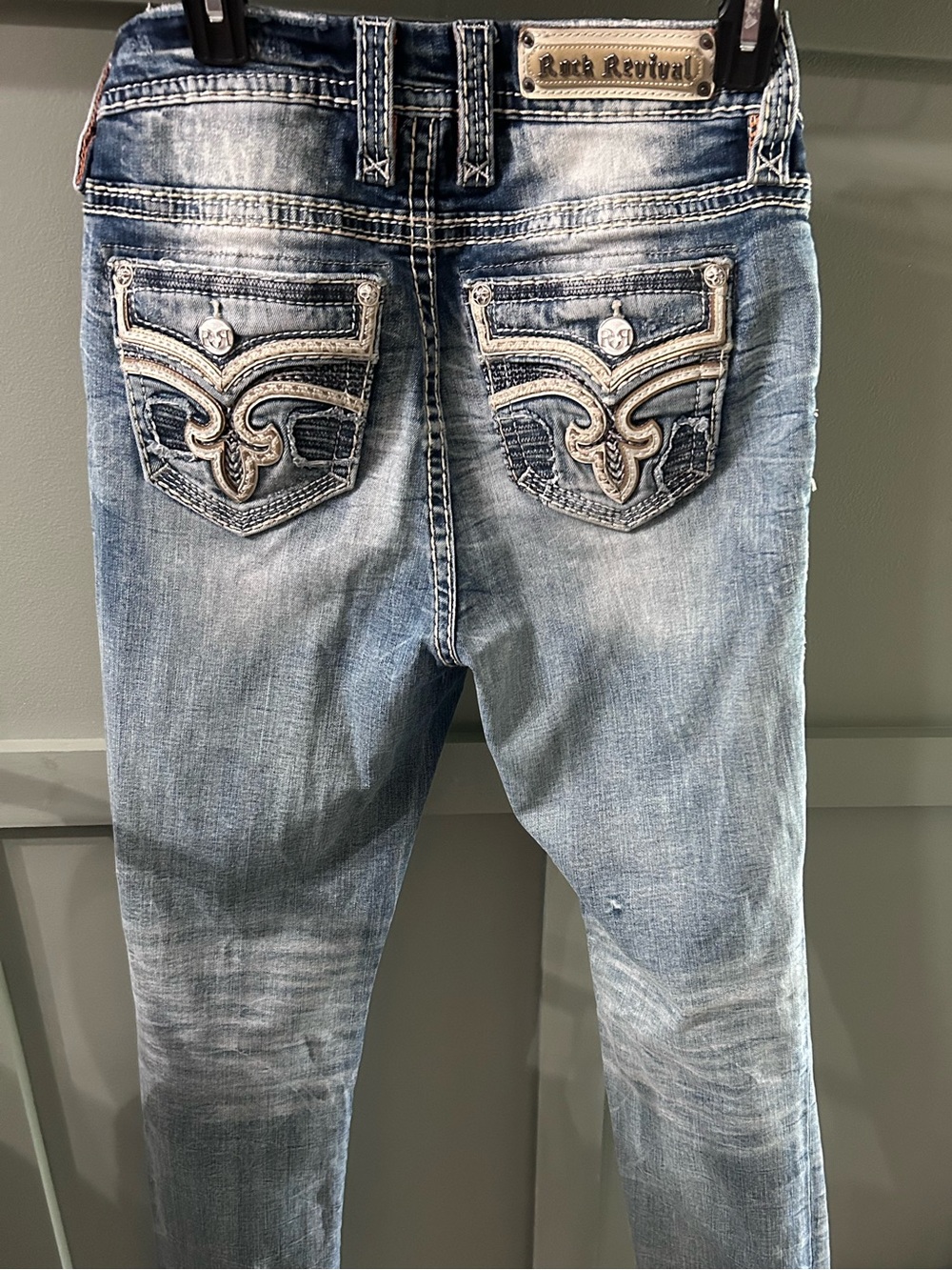 Rock Revival Rima Slim Fit Women’s Jeans - Light Blue Wash - size 29, 32” inseam